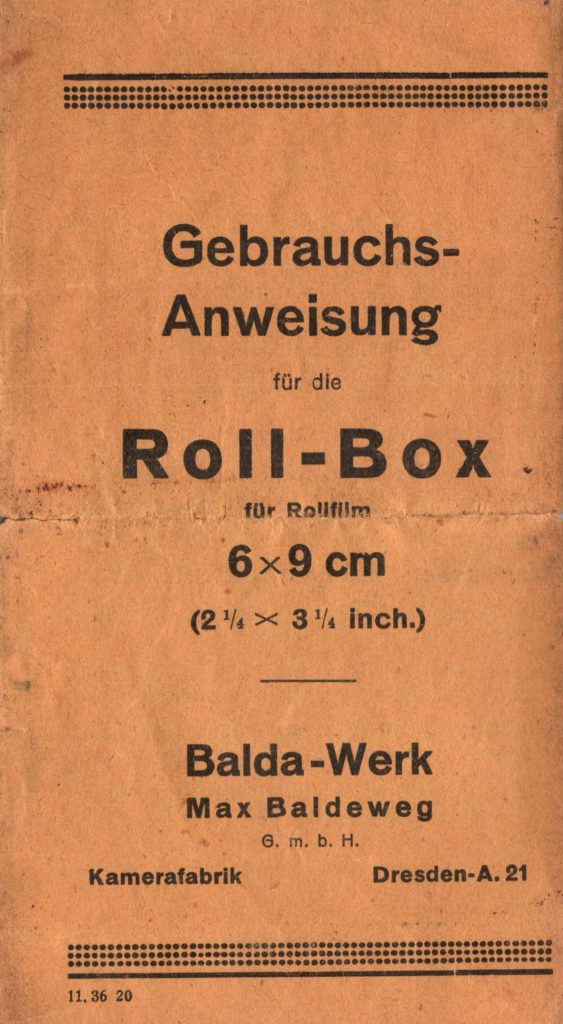 Balda Rollbox 6x9 Gebrauchsanweisung
